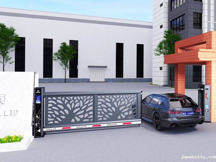 某企业采用 “jqwebsite” 电动悬浮门效果图